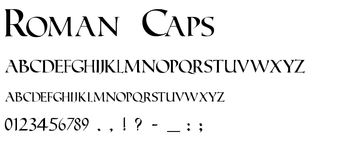 Roman Caps font